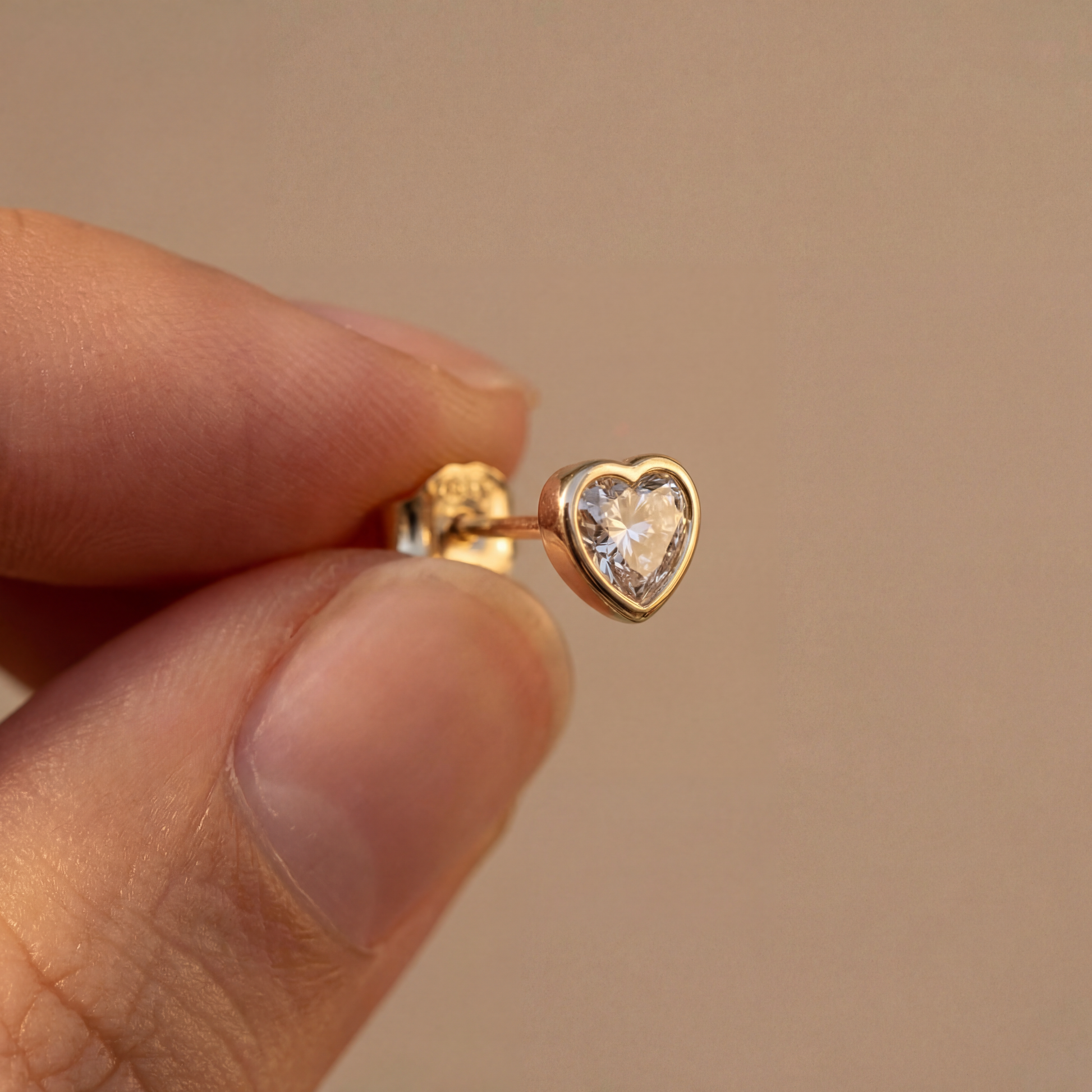 Diamond Glimmer Heart Earrings (14K Solid Gold) - Lisa Leonard Designs