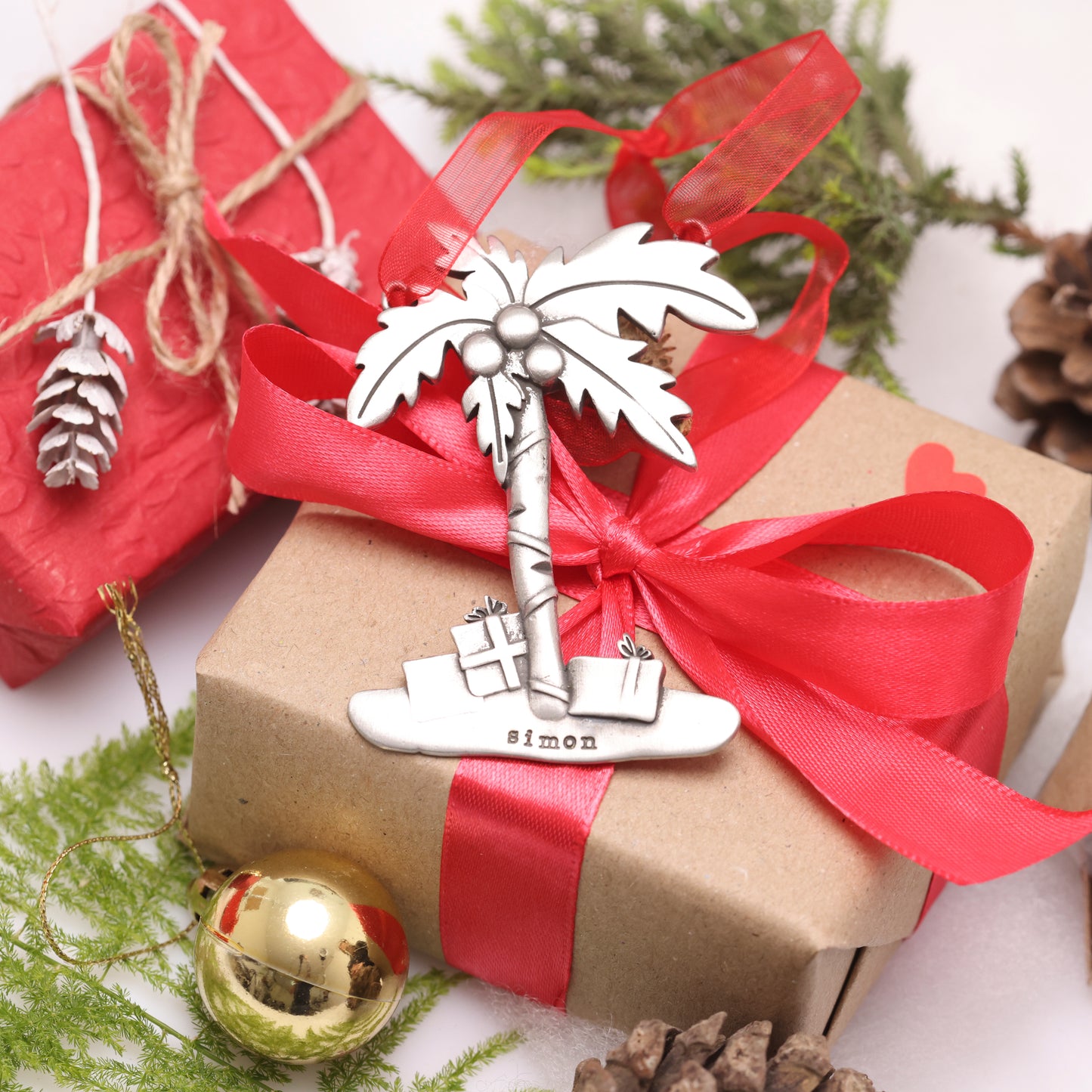 Coastal Christmas Ornament (Pewter)