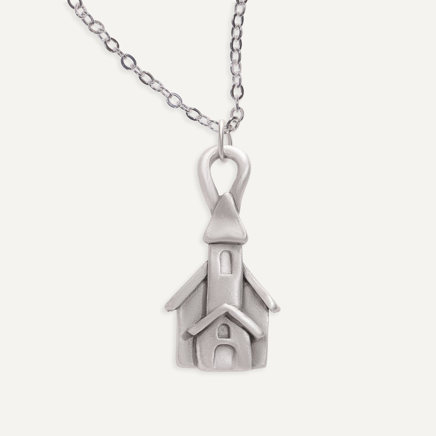 Village Church Necklace (Pewter)