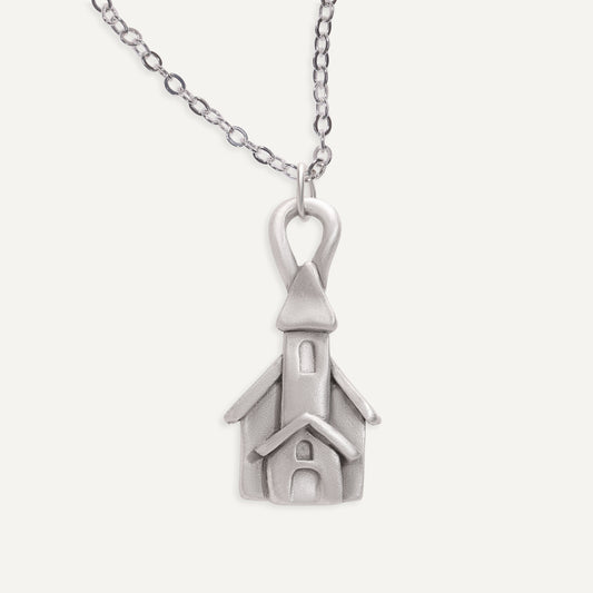 Village Church Necklace (Pewter)