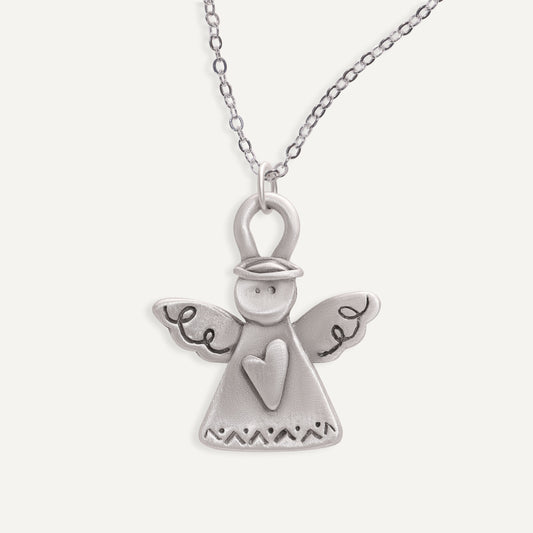 Angel Of Love Necklace (Pewter)