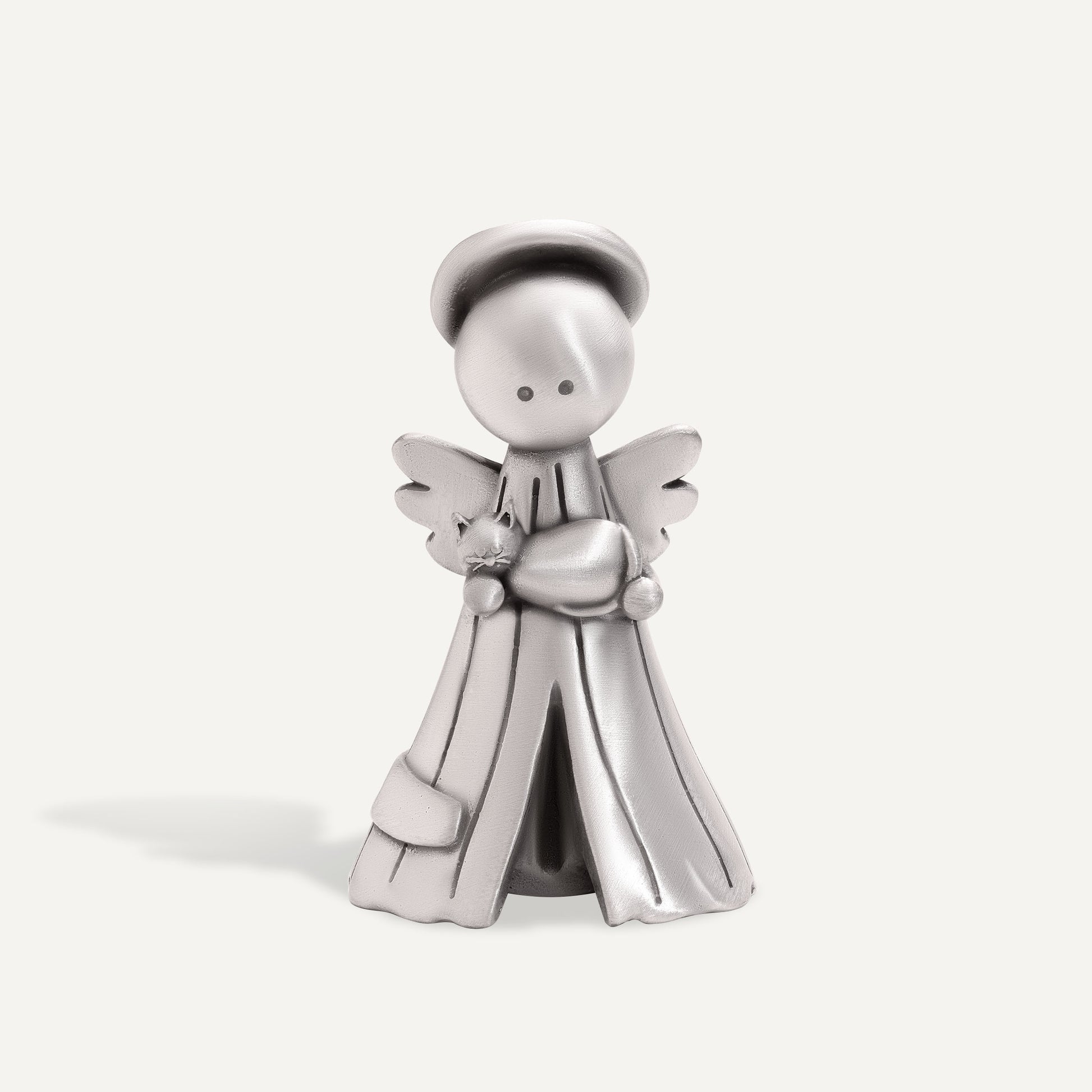 Safely Held Angel With Cat (Pewter) - Lisa Leonard Designs
