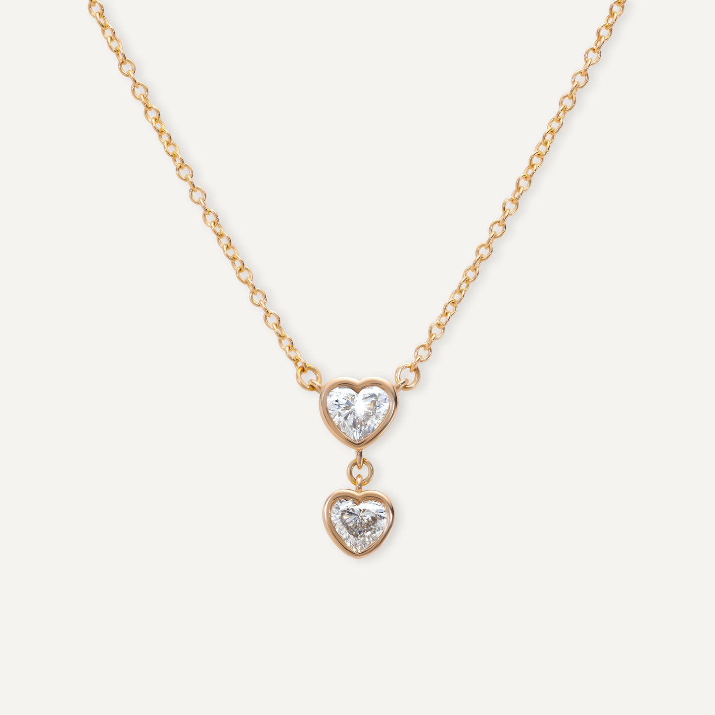 Diamond Glimmer Heart Necklace (14K Solid Gold)