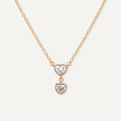 Diamond Glimmer Heart Necklace (14K Solid Gold)