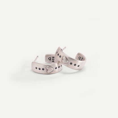 Spark Of Love Classic Hoop Earrings (Sterling Silver)