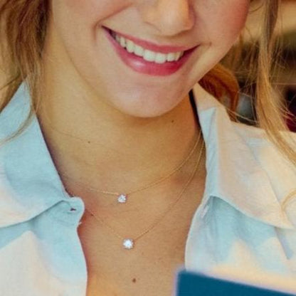 You are a Light Diamond Solitaire Pendant Necklace 0.75ct (14K Solid Gold)