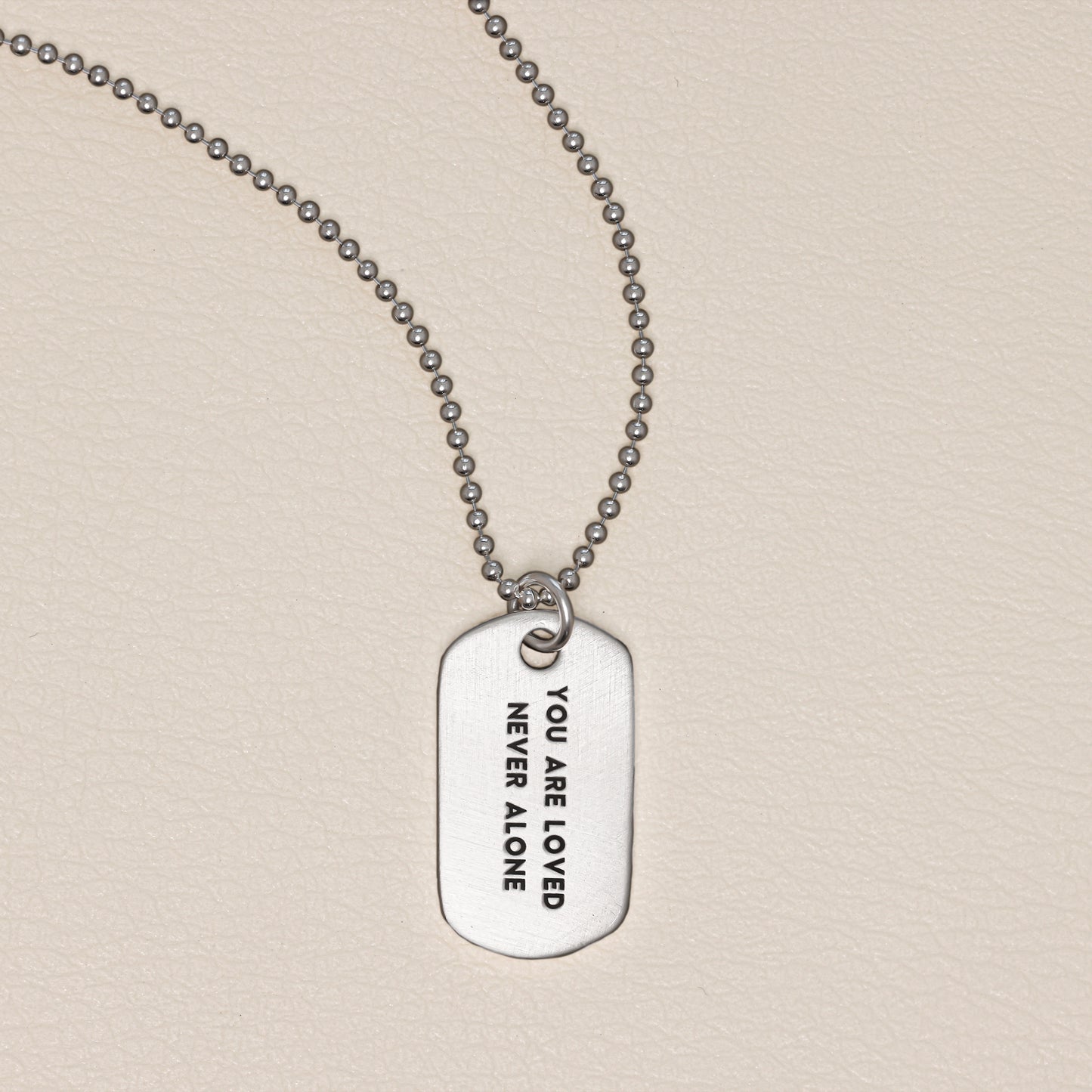 Lasting Bond Dog Tag Necklace Small (Sterling Silver)