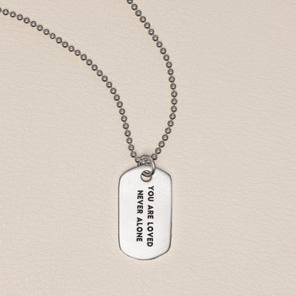 Lasting Bond Dog Tag Necklace Small (Sterling Silver)