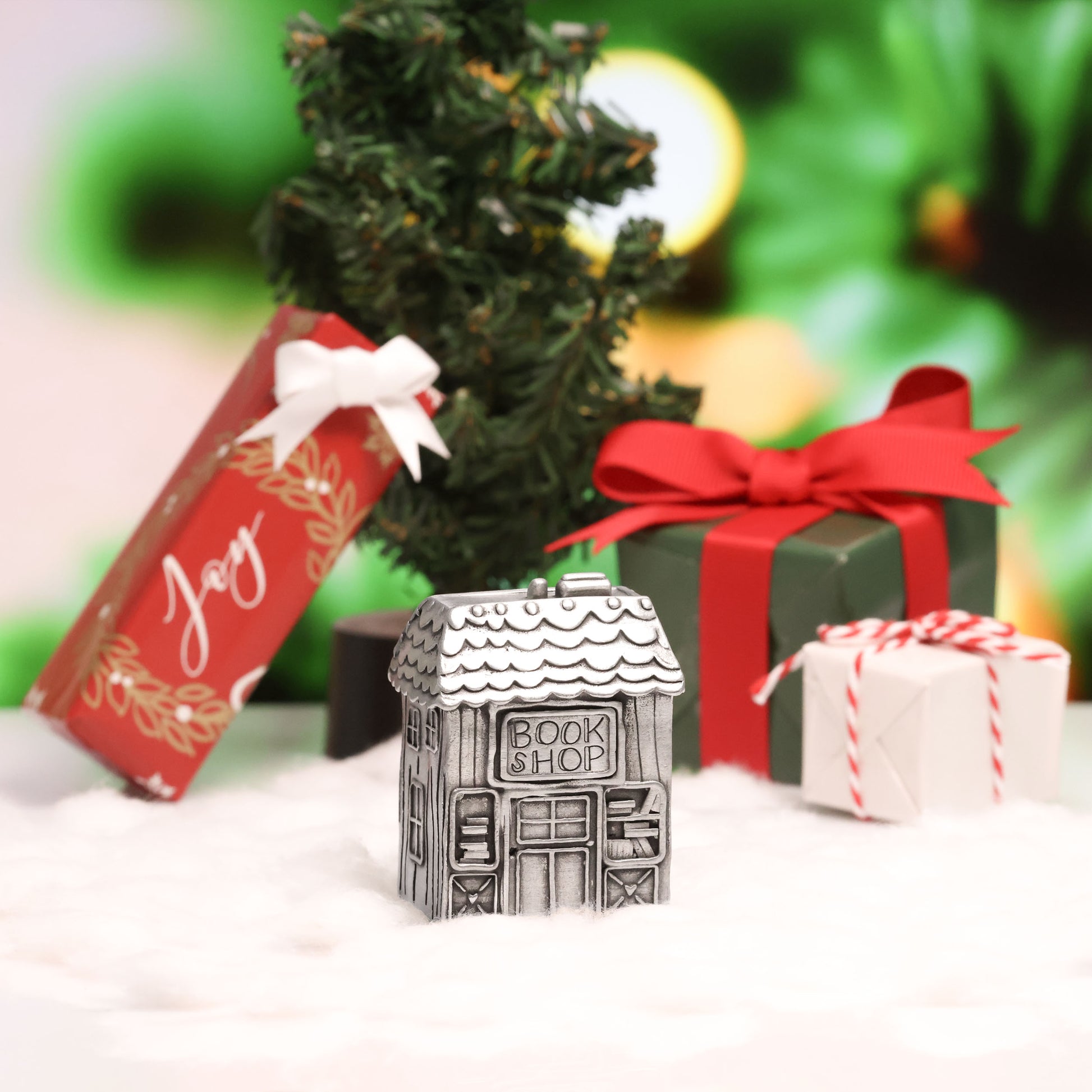 Cozy Book Shop Winter Wonderland Village (Pewter) - Lisa Leonard Designs
