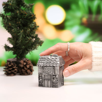 Cozy Book Shop Winter Wonderland Village (Pewter)