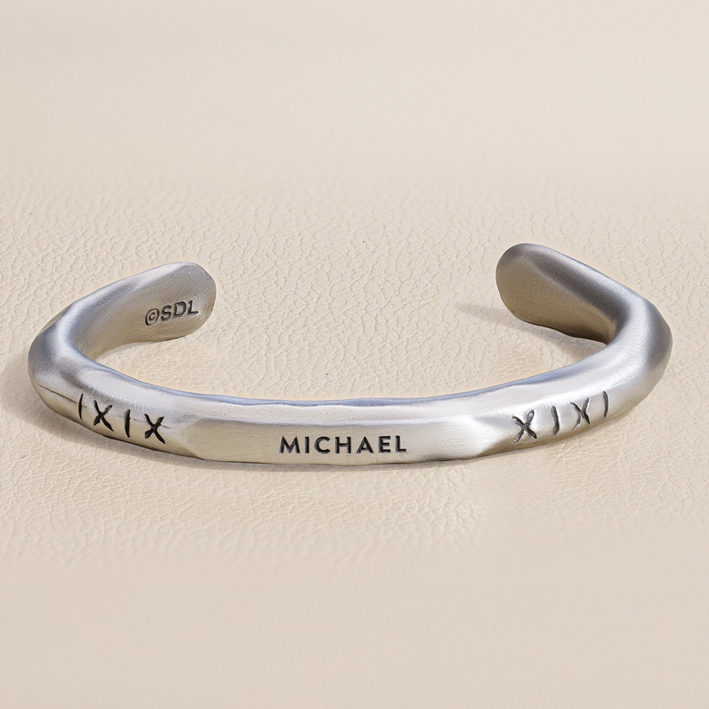 Forge A Path Handcarved Cuff Bracelet (Pewter)