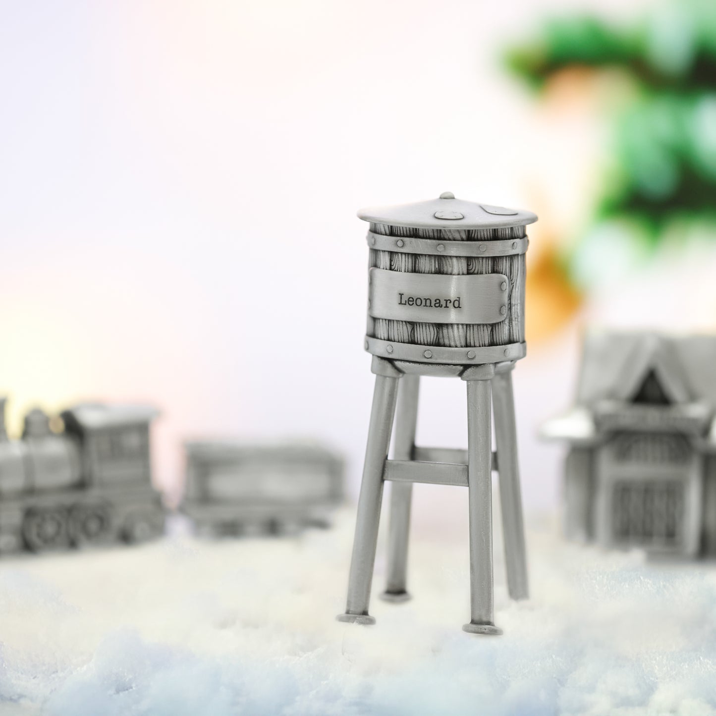 Personalized Water Tower (Pewter)