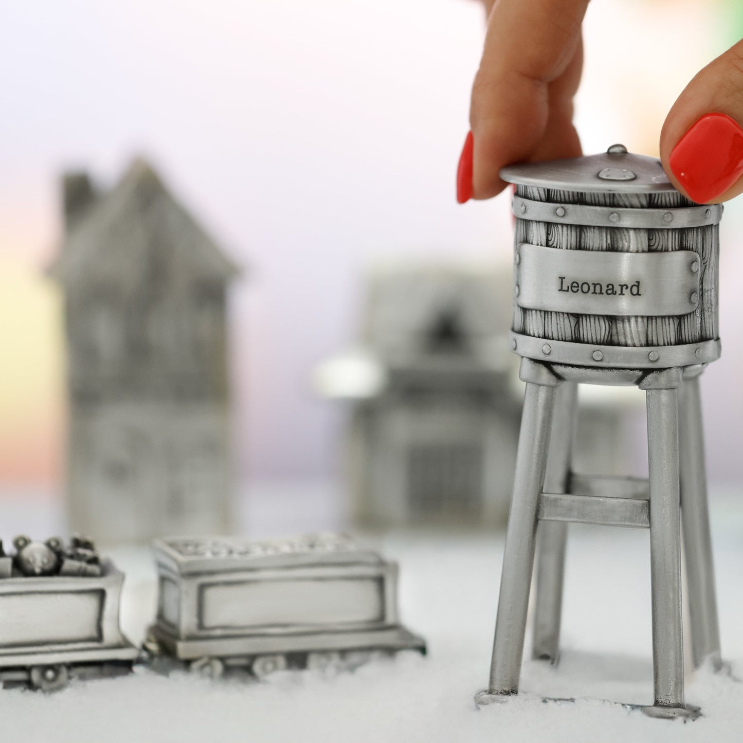 Personalized Water Tower (Pewter)