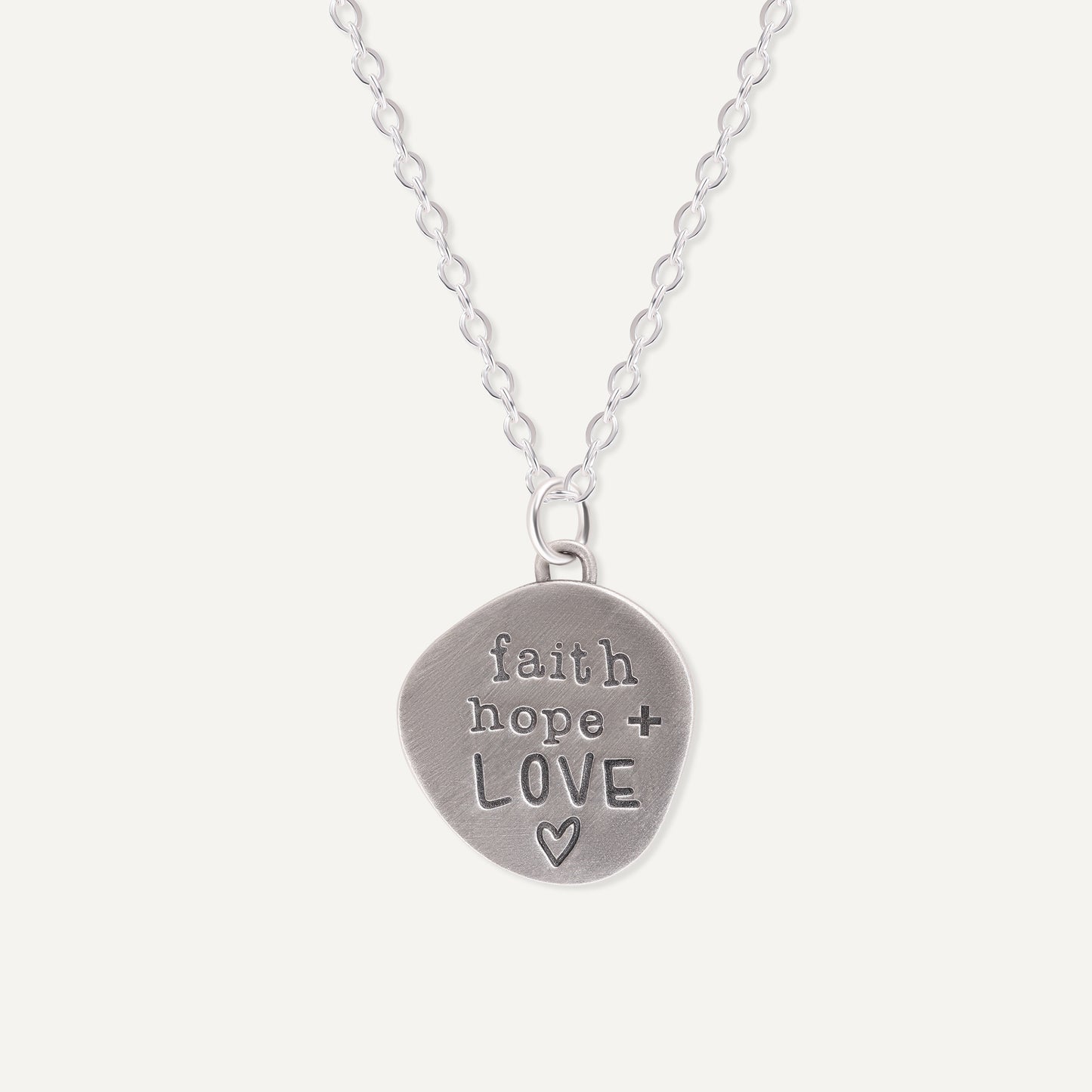 Faith, Hope and Love Necklace (Pewter)