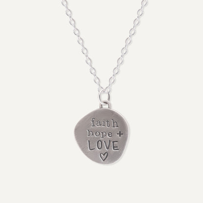 Faith, Hope and Love Necklace (Pewter)