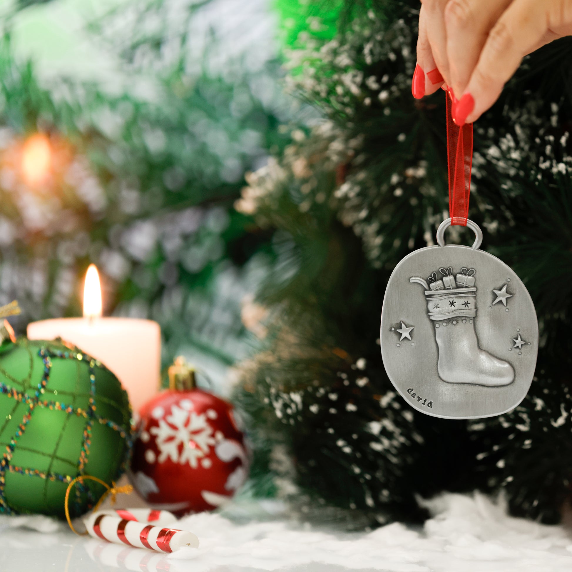 Christmas Stocking Ornament (Pewter) - Lisa Leonard Designs
