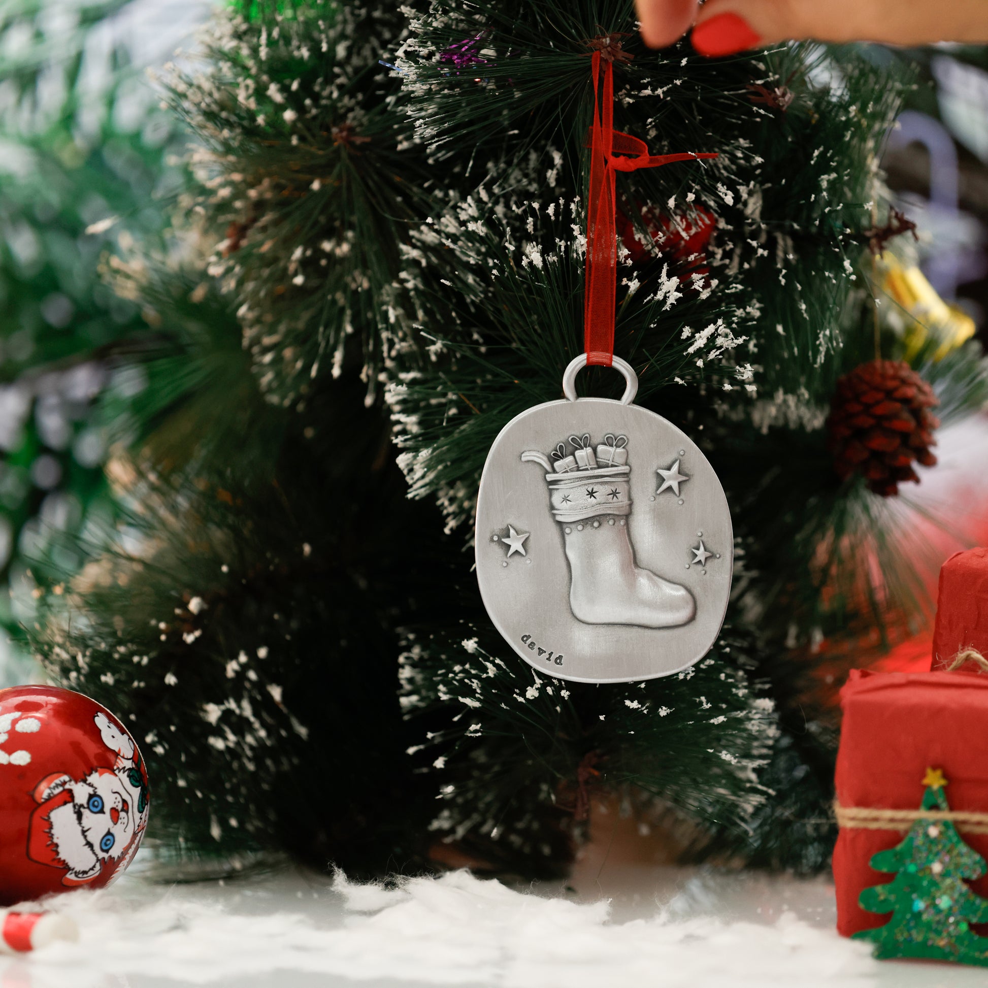 Christmas Stocking Ornament (Pewter) - Lisa Leonard Designs