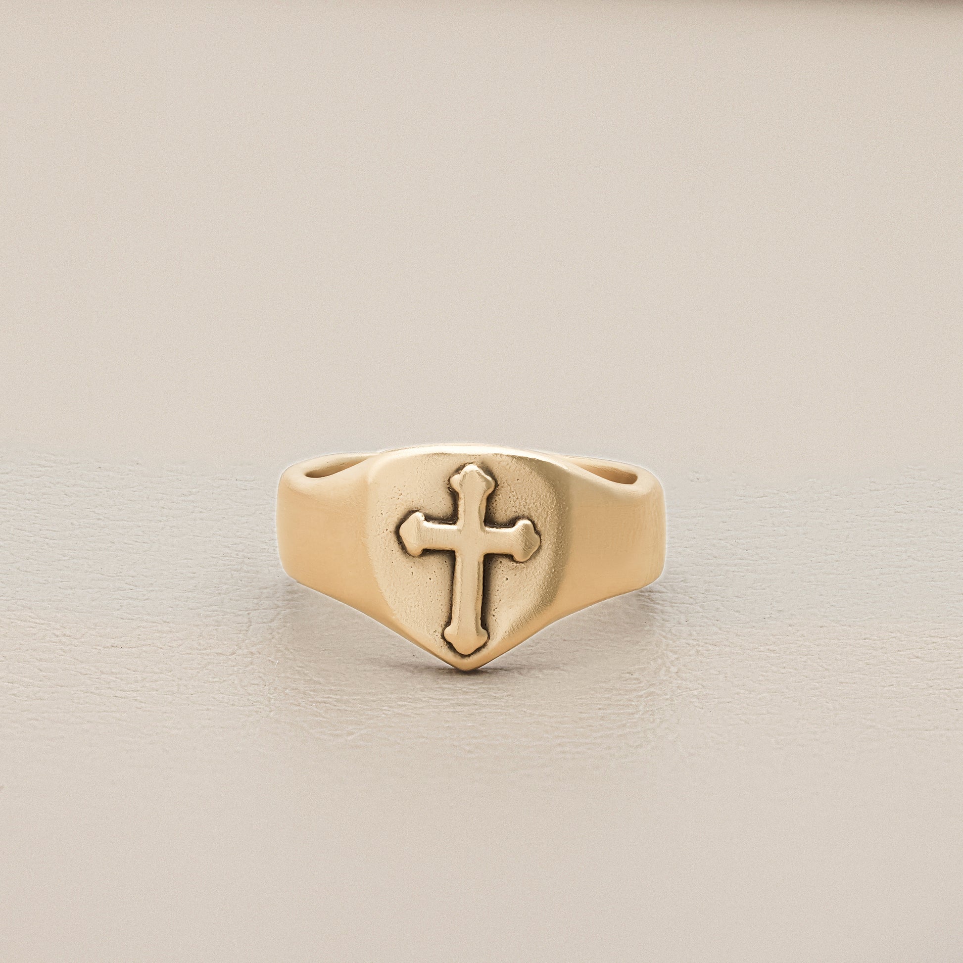 Faith Hope &amp; Love Cross Signet Ring (10K Solid Gold) - Lisa Leonard Designs