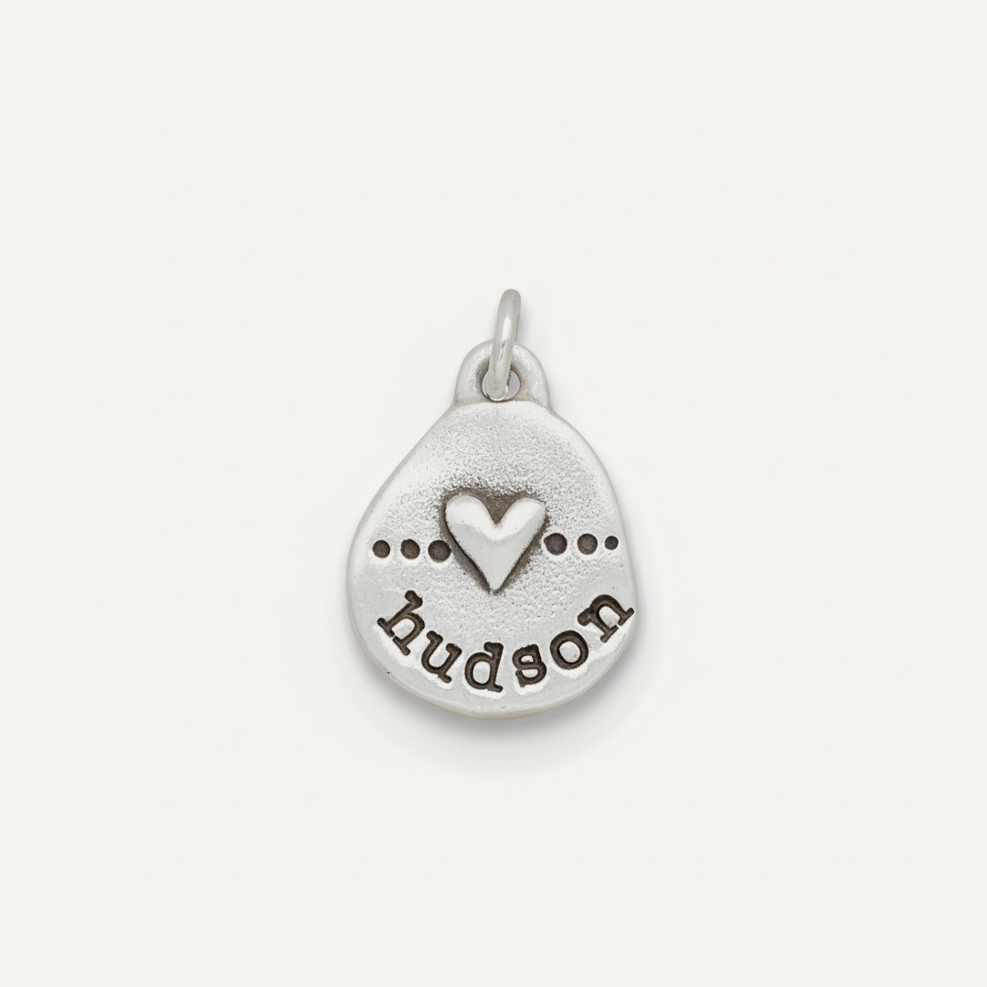 Heart with Dots Charm (Sterling Silver)