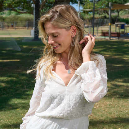 He Cares For the Flowers Necklace (Sterling Silver)