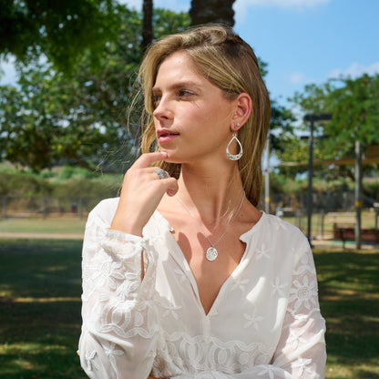 He Cares For the Flowers Necklace (Sterling Silver)