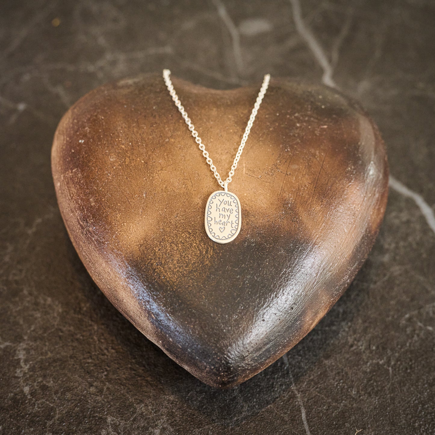 You Have My Heart Necklace (Sterling Silver)
