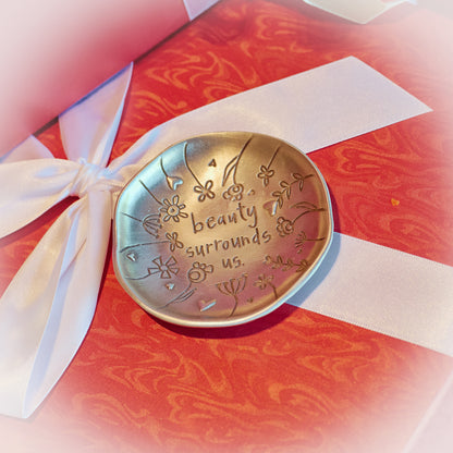 Beauty Surrounds Us Keepsake Dish (Pewter)
