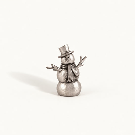 Mr. Snowball the Roly Poly Snowman (Pewter)