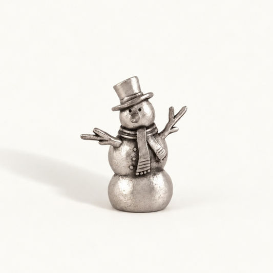 Mr. Snowball the Roly Poly Snowman (Pewter)
