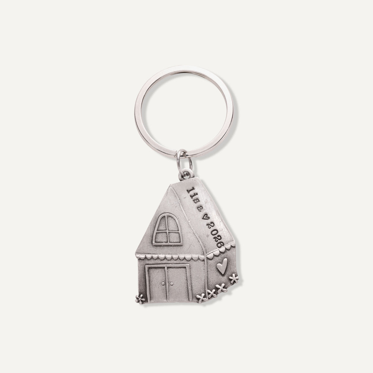 Where My Heart Lives Keychain (Pewter)