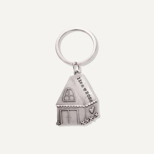 Where My Heart Lives Keychain (Pewter)