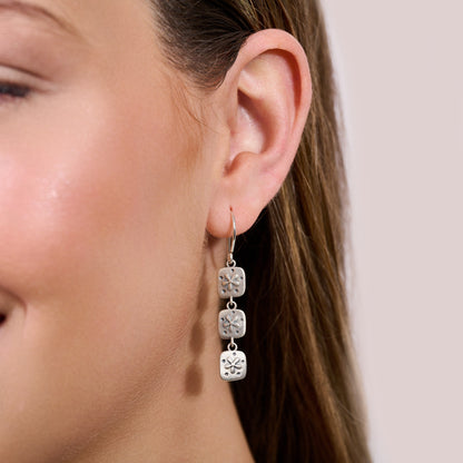 Dainty Wildflowers Drop Earrings (Sterling Silver)