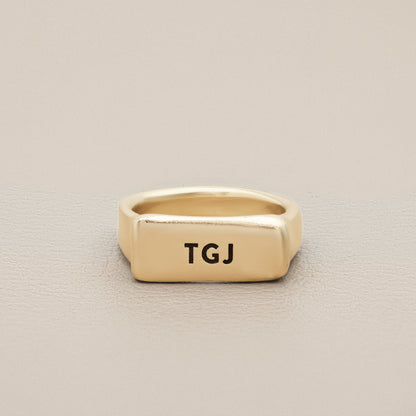 Make Your Mark Signet Ring (14K Solid Gold)
