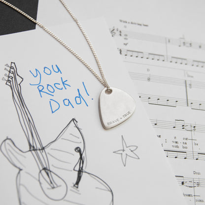Shaper's Guitar Pick Necklace (Sterling Silver)