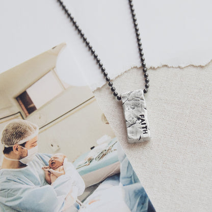 Word Of The Year Necklace - 1 Side (Antiqued Sterling Silver)