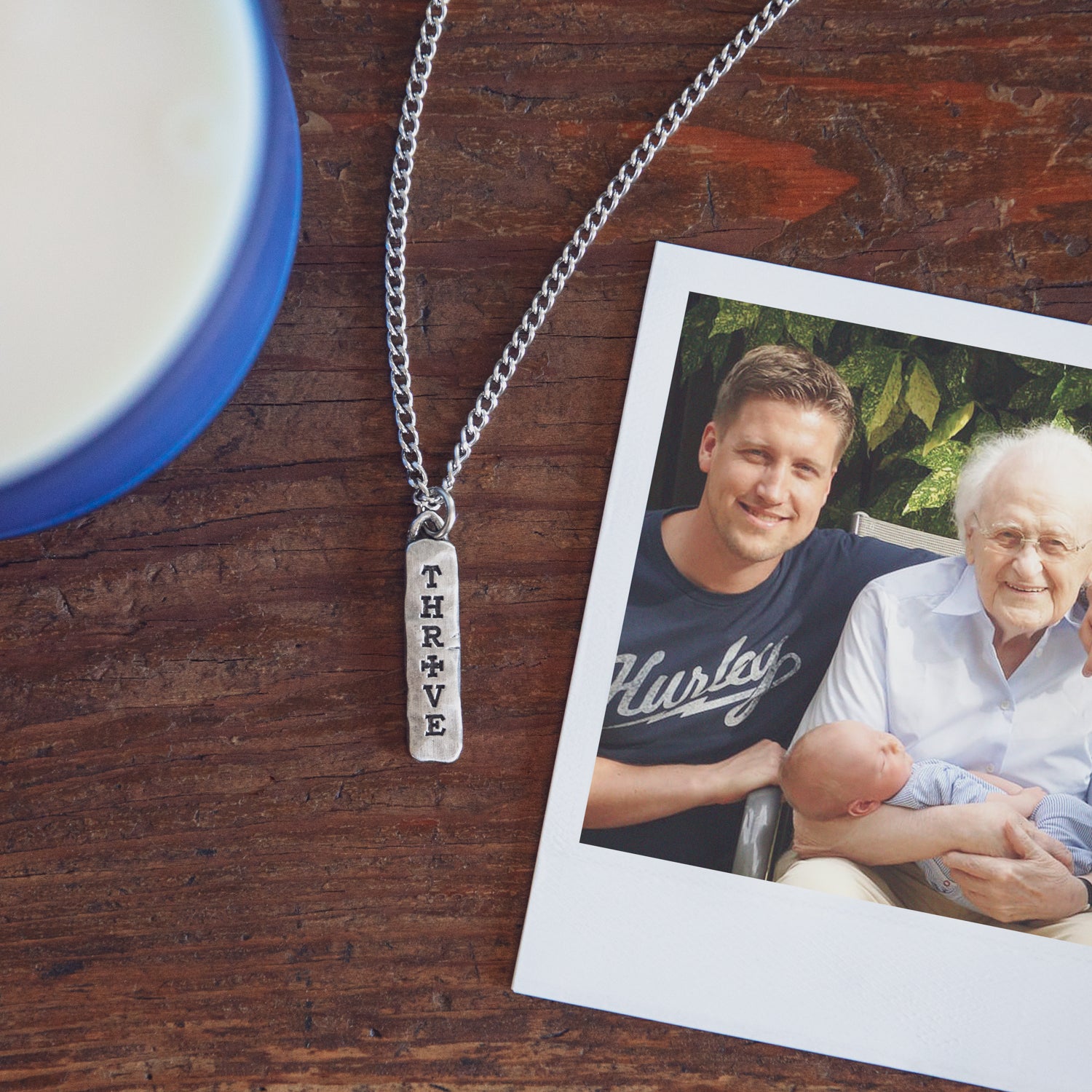 Thrive Tablet Necklace (Pewter) - Lisa Leonard Designs