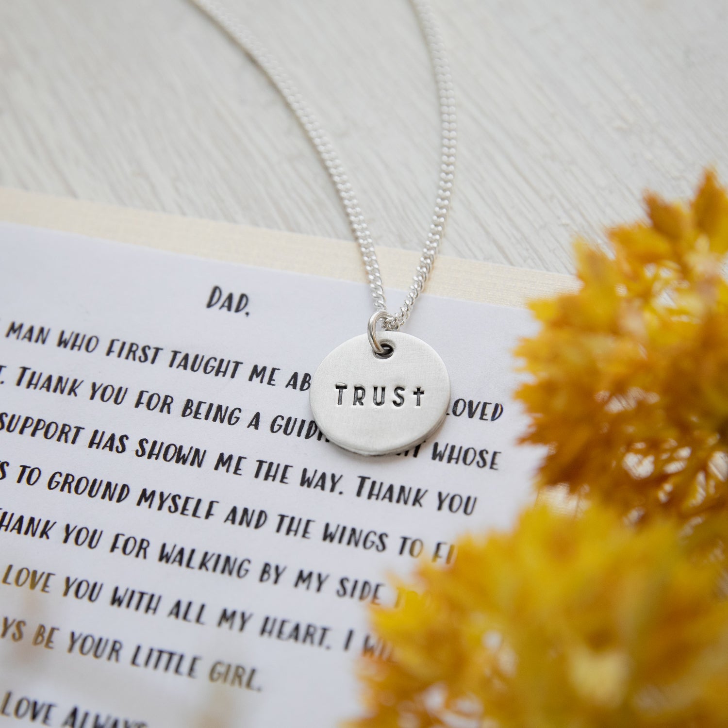 Trust Disc Pendant Necklace (Sterling Silver) - Lisa Leonard Designs