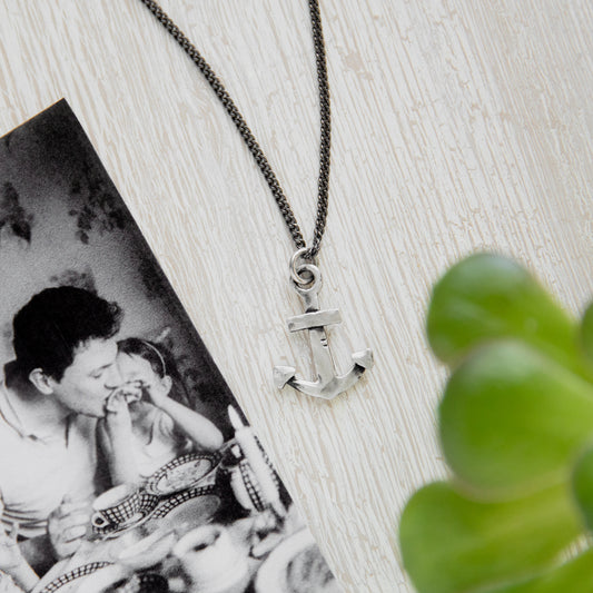 Anchor of My Soul Necklace (Antiqued Sterling Silver)