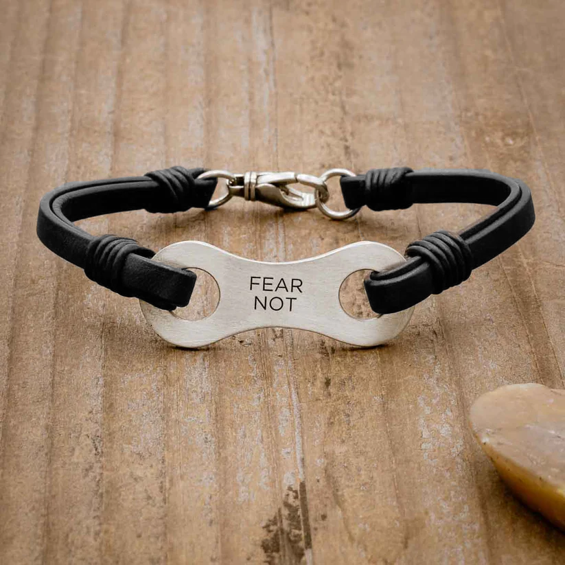 Linked Together Leather Bracelet (Black)