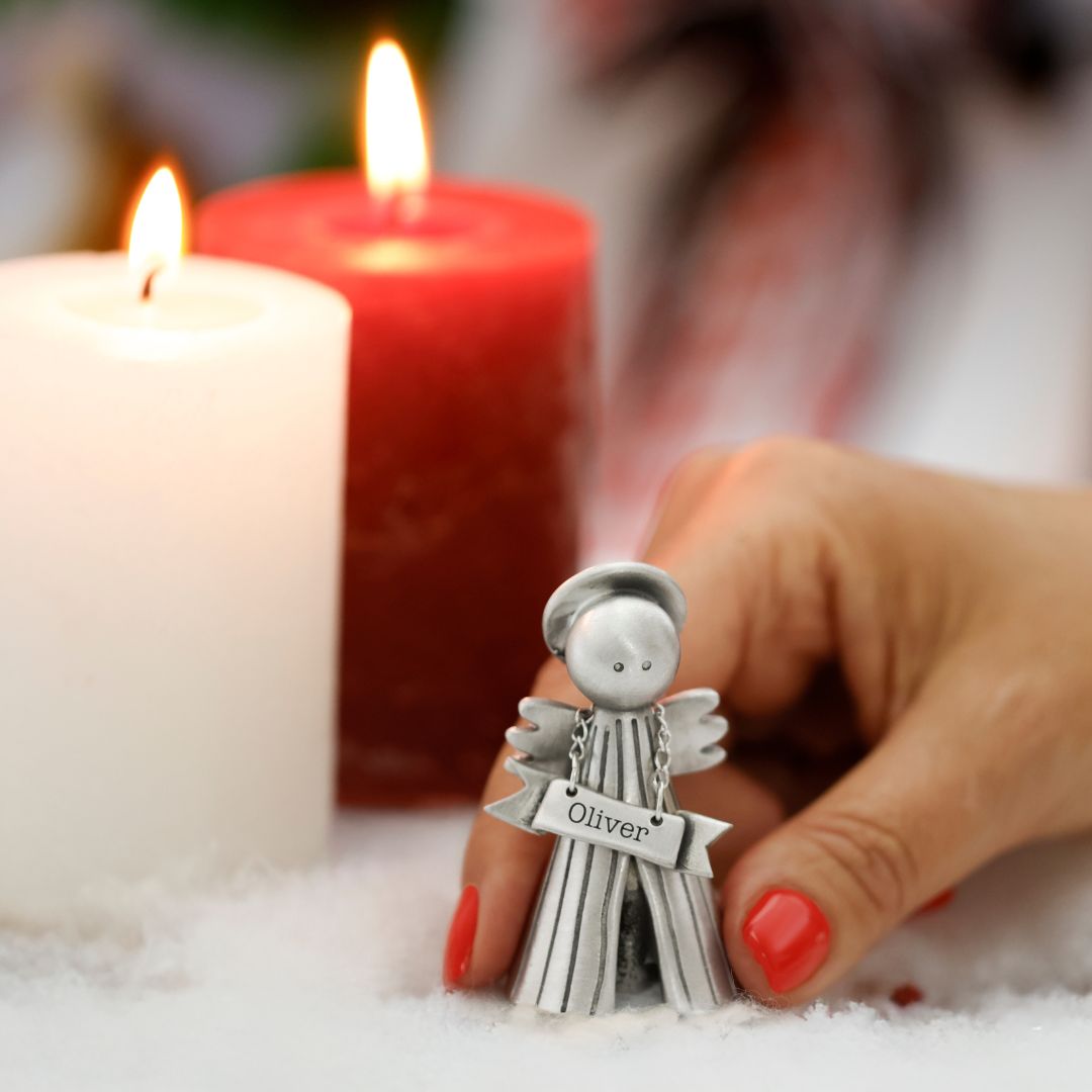 Personalized Angel with Banner (Pewter)