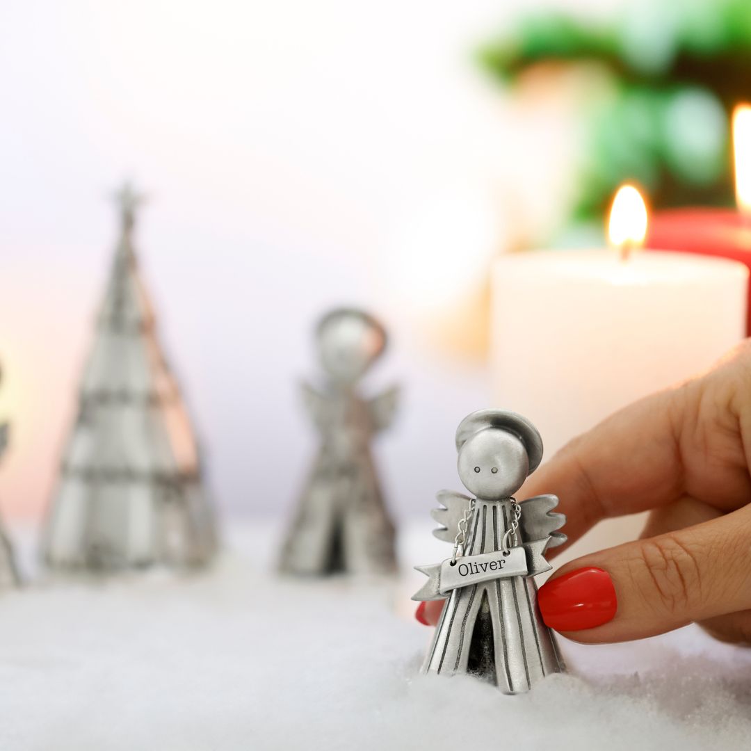 Personalized Angel with Banner (Pewter)