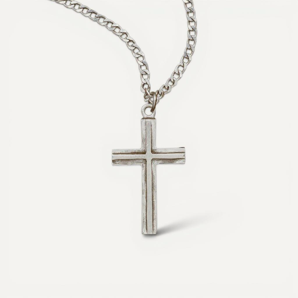 Adopted Cross Necklace (Pewter)