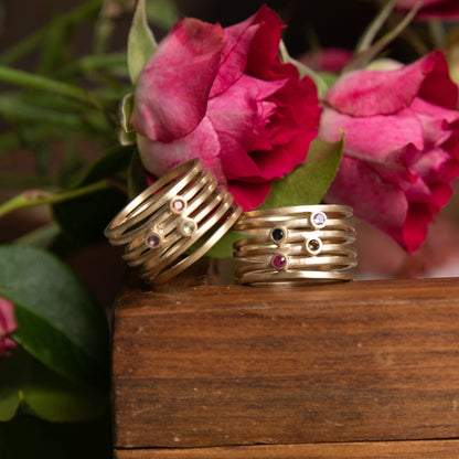 Always Together Birthstone Ring (10K Solid Gold)