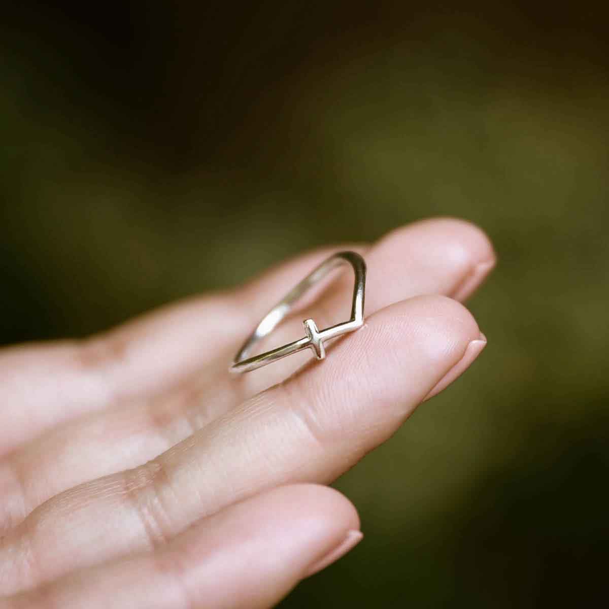 sterling silver At Every Turn Cross Ring