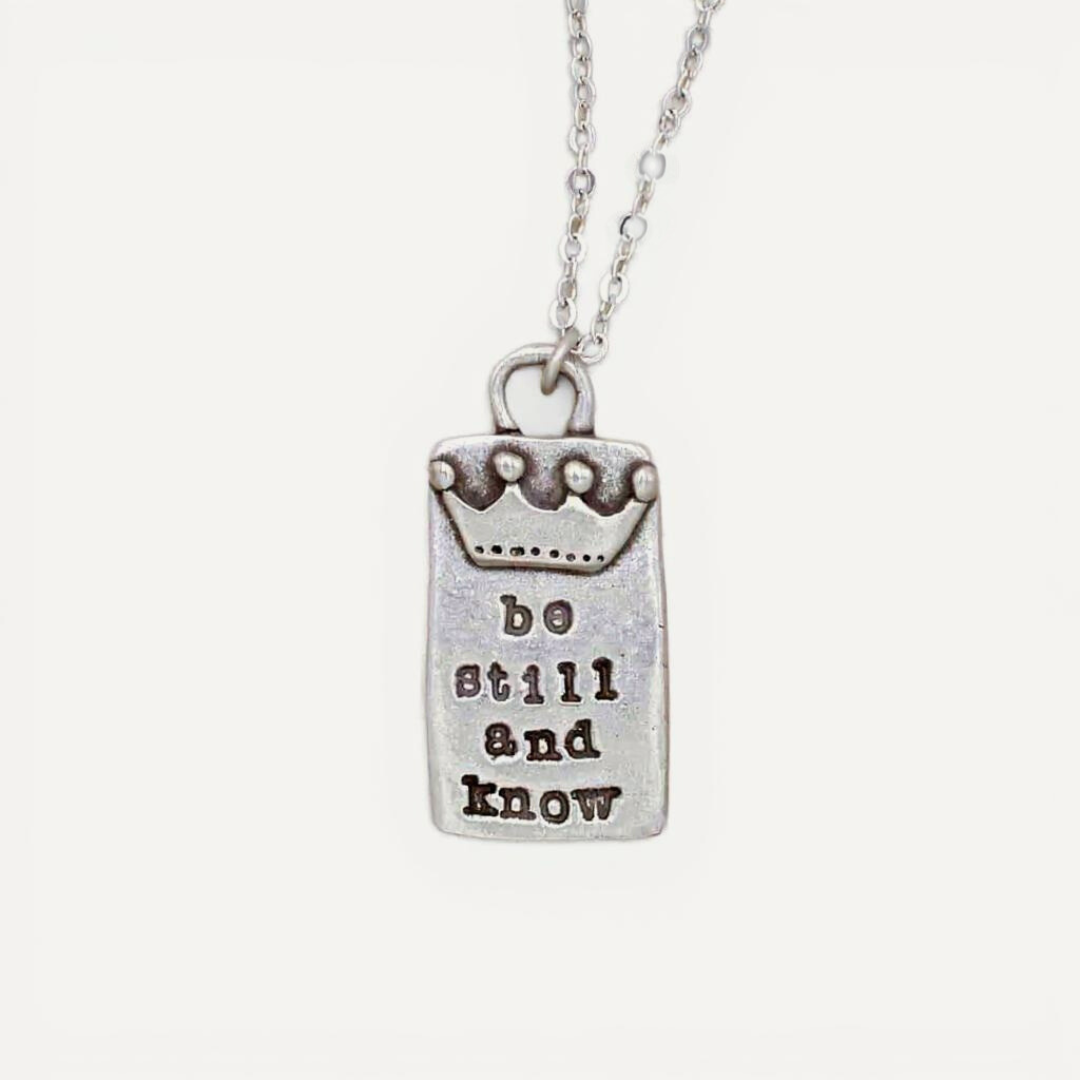 Be Still Necklace (Pewter)
