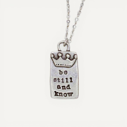 Be Still Necklace (Pewter)