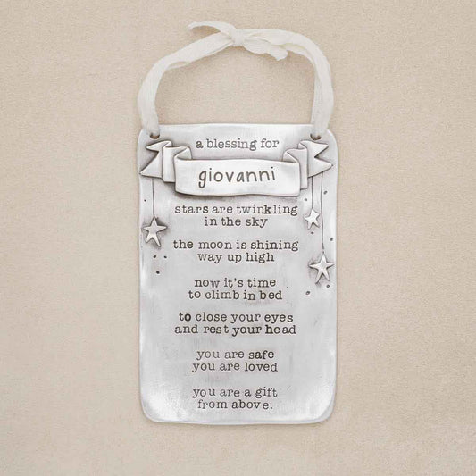 Bedtime Blessing Wall Hanging (pewter)
