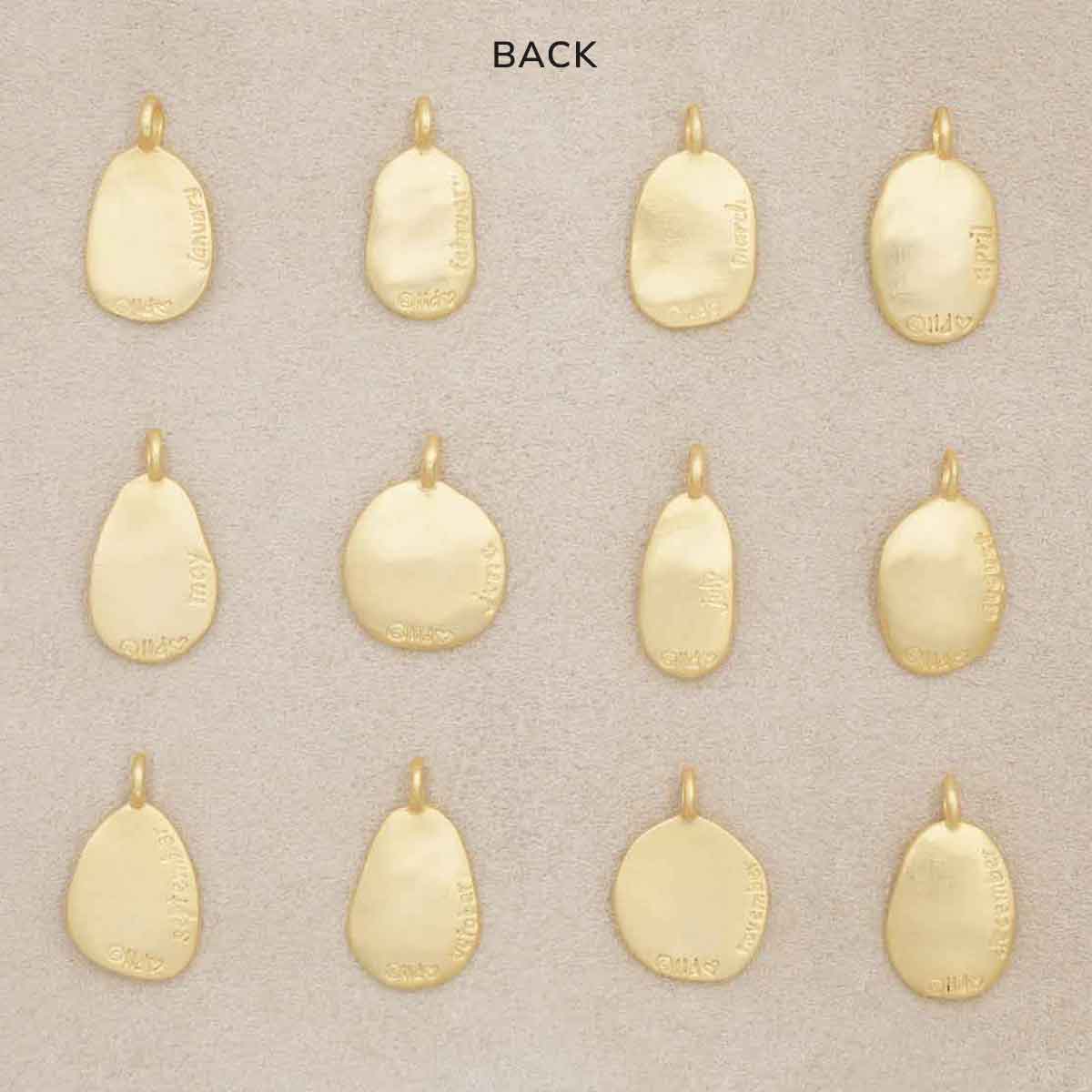 gold plated birth flower charms