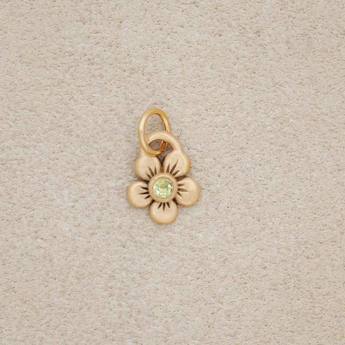 Birthstone Bloom Charm (10K Solid Gold)
