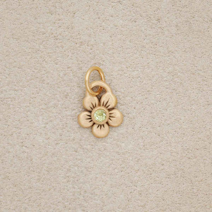 Birthstone Bloom Charm (10K Solid Gold)